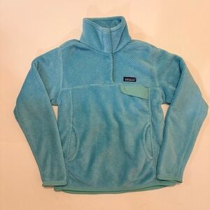Patagonia Re Tool Snap T fleece pullover small turquoise